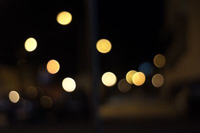 Defocused lights at night