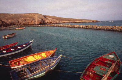 Boats in sea