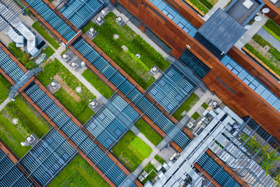 Aerial view of industrial pipeline