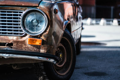 Vintage car on street