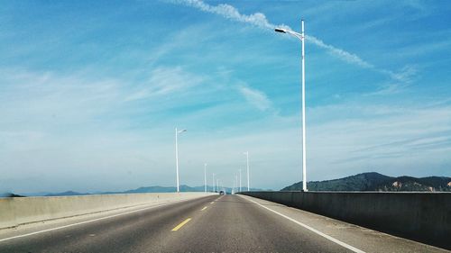 Empty bridge against sky