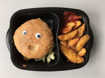 Close-up of served food