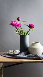 Close-up of vase on table