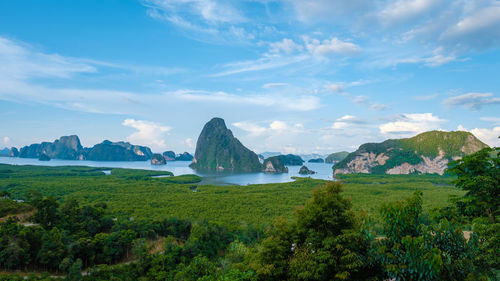 Scenic view of landscape against sky