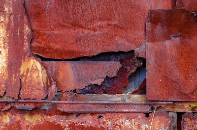 Full frame shot of rusty metal