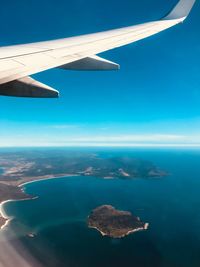 Aerial view of sea against sky