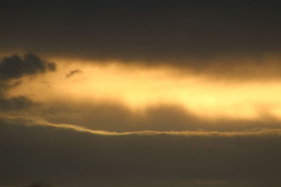 Low angle view of orange sky