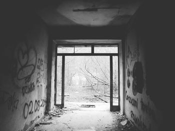 Interior of abandoned building