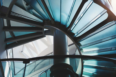 Low angle view of spiral staircase