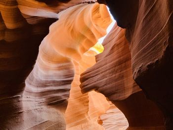 Low angle view of rock formation in cave