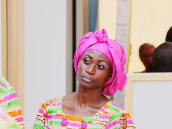 Portrait of young woman
