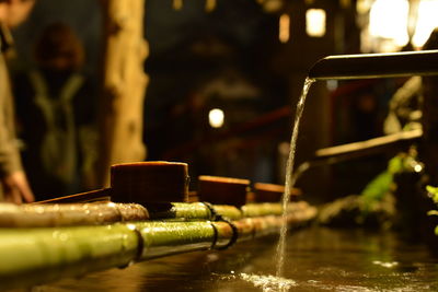 Close-up of water fountain