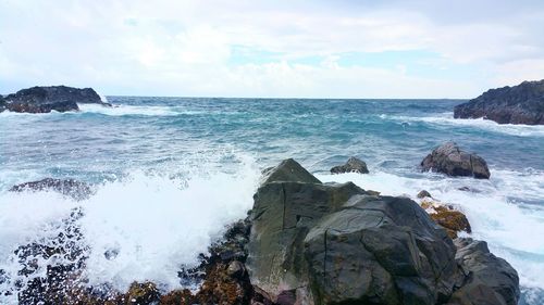 Scenic view of sea against sky