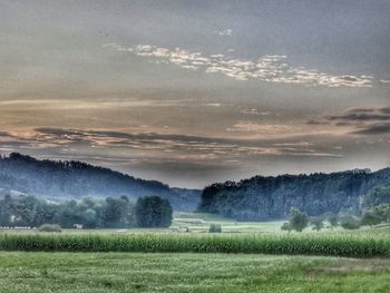 Scenic view of landscape against sky