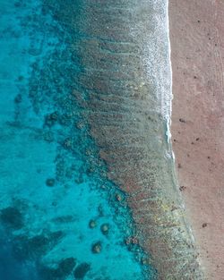 High angle view of beach