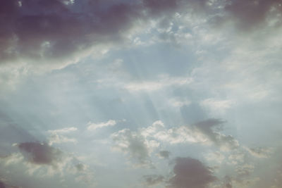 Low angle view of clouds in sky