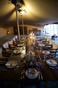 Table and chairs in restaurant