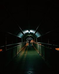 View of empty footbridge