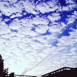 Low angle view of blue sky