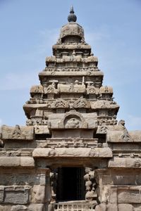 Historical heritage site of shore temple in mahabalipuram, tamilnadu.