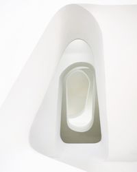 High angle view of spiral staircase
