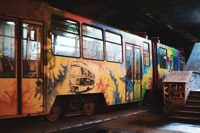 Train at railroad station