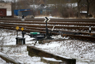 Railroad tracks in winter