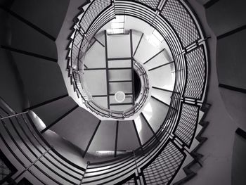 Low angle view of spiral staircase