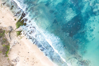 High angle view of beach