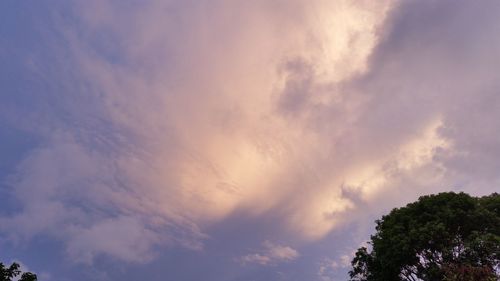 Low angle view of cloudy sky