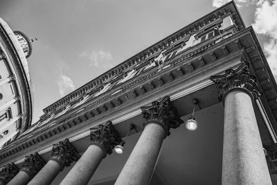 Low angle view of historical building against sky