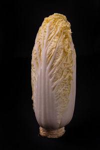 Close-up of ice cream against black background