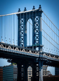 Low angle view of bridge against sky