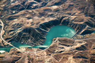 High angle view of beach