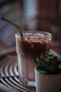 Close-up of coffee on table