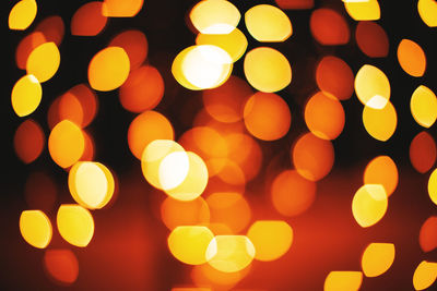 Defocused image of illuminated lights