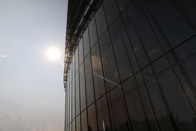 Low angle view of modern building against sky