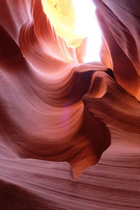 Low angel view of rock formation in cave