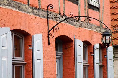 Close-up of lamp on a house