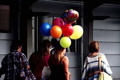 Multi colored balloons