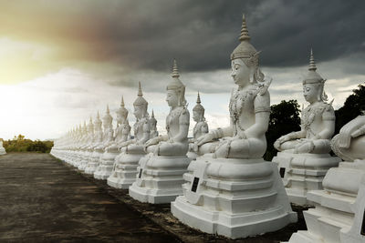 Panoramic view of temple building against sky