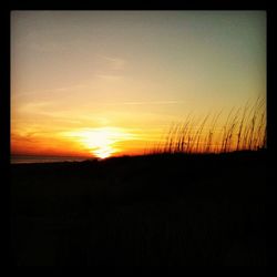 Silhouette of landscape at sunset