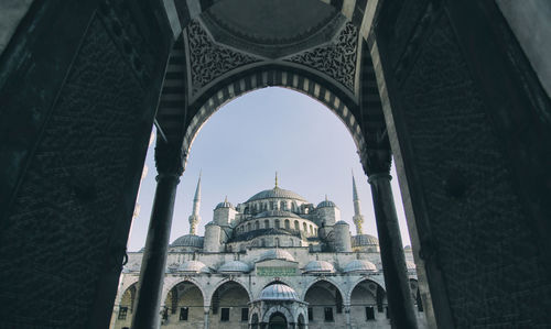 Low angle view of historical building against sky