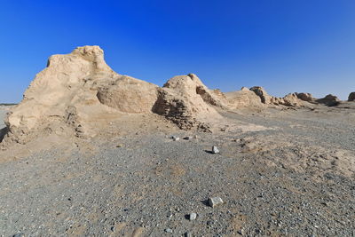 0445 ruins of the large rectangular tibetan fort-tang dinasty. ancient town of miran-xinjiang-china.