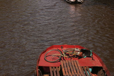 Man standing by river