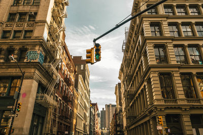 Low angle view of buildings against sky