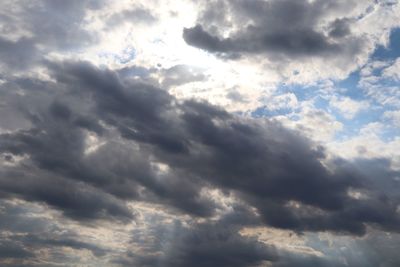 Low angle view of clouds in sky