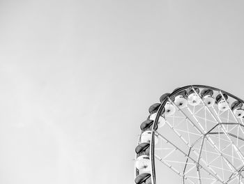 Low angle view of ferris wheel against clear sky