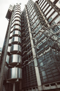 Low angle view of skyscrapers against sky