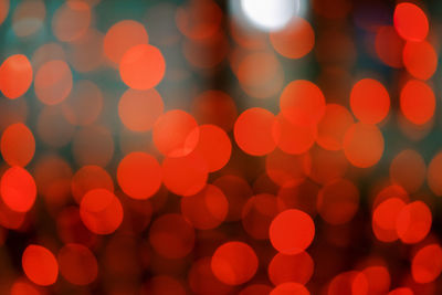 Defocused image of illuminated christmas lights